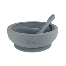 Load image into Gallery viewer, Silicone Suction Bowl Set - SECTIONED - Pebble