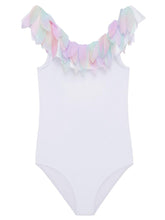 Load image into Gallery viewer, Multicolor Petal Ruffle Swimsuit for Girls
