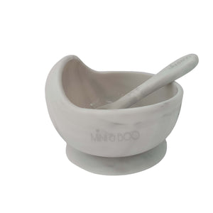 Silicone Suction Bowl - Marble