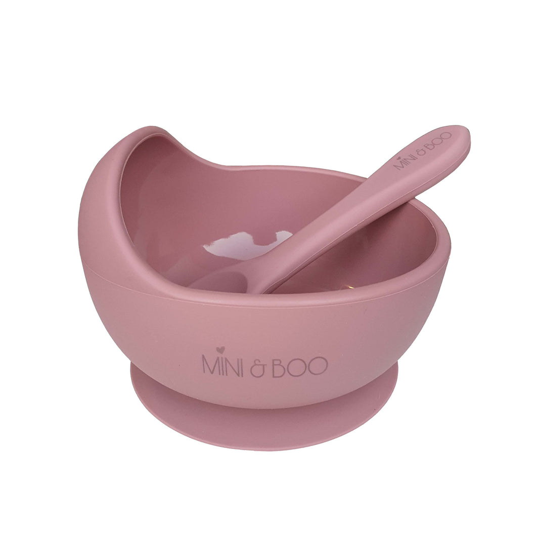 Silicone Suction Bowl - Rose