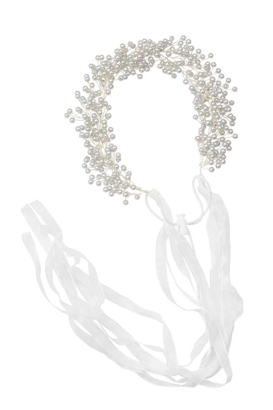 Clustered Wreath - Silver Pearl