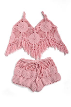 Load image into Gallery viewer, Mawar Tie Top with Shorts - BABY PINK
