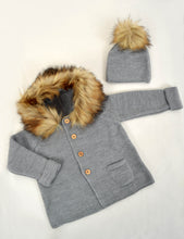 Load image into Gallery viewer, Coat with Natural Fur Hoodie With Natural Fur Cap
