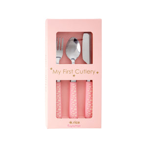 Stainless Steel Cutlery - Cloud Print - Pink