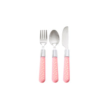 Load image into Gallery viewer, Stainless Steel Cutlery - Cloud Print - Pink
