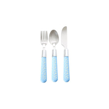 Load image into Gallery viewer, Stainless Steel Cutlery - Cloud Print - Blue
