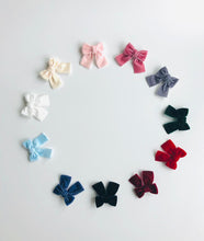 Load image into Gallery viewer, Velvet Hair Tie - Gangue Blue
