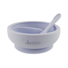 Load image into Gallery viewer, Silicone Suction Bowl Set - SECTIONED - Light Purple
