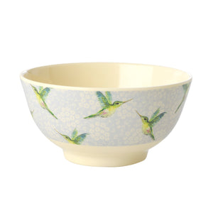Medium Melamine Bowl Hummingbird Print - Medium