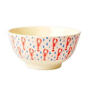 Medium Melamine Bowl Lobster Print - Medium