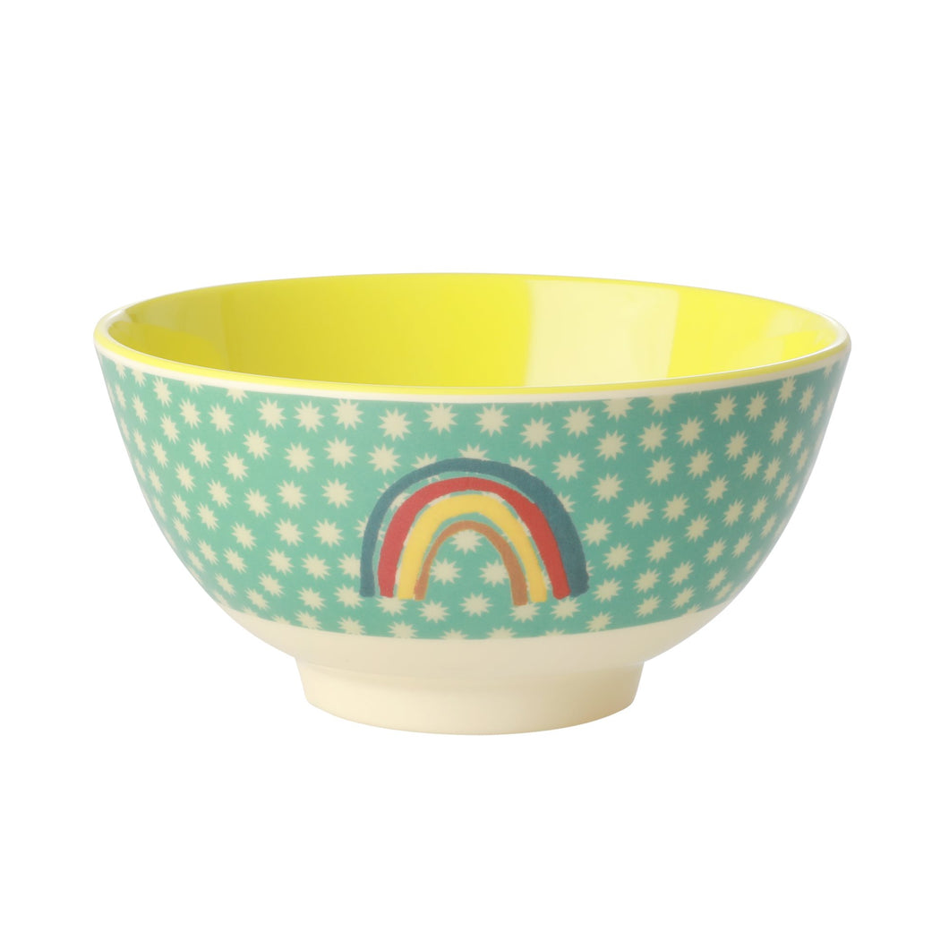 Medium Melamine Bowl Rainbow and Stars Print - Medium