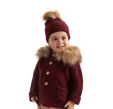 Load image into Gallery viewer, Coat with Natural Fur Hoodie With Natural Fur Cap
