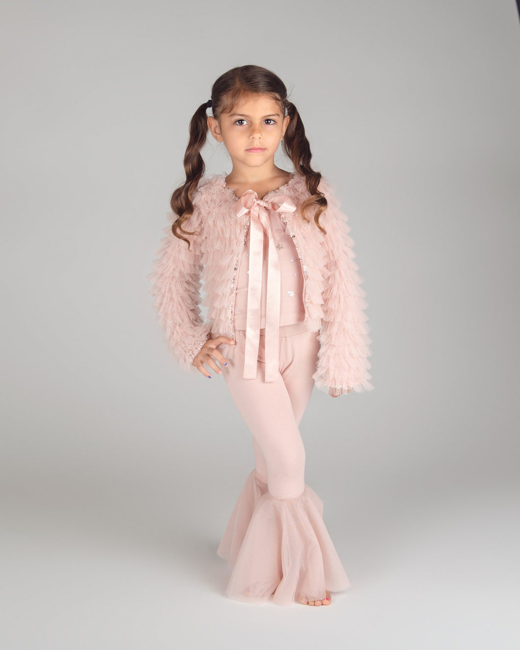 TULLE JACKET & BELL BOTTOM